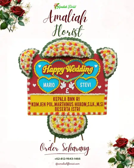 Papan Bunga Pernikahan Supiturang